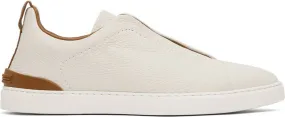 ZEGNA Off-White Triple Stitch Sneakers