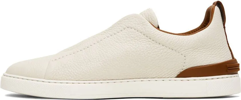 ZEGNA Off-White Triple Stitch Sneakers